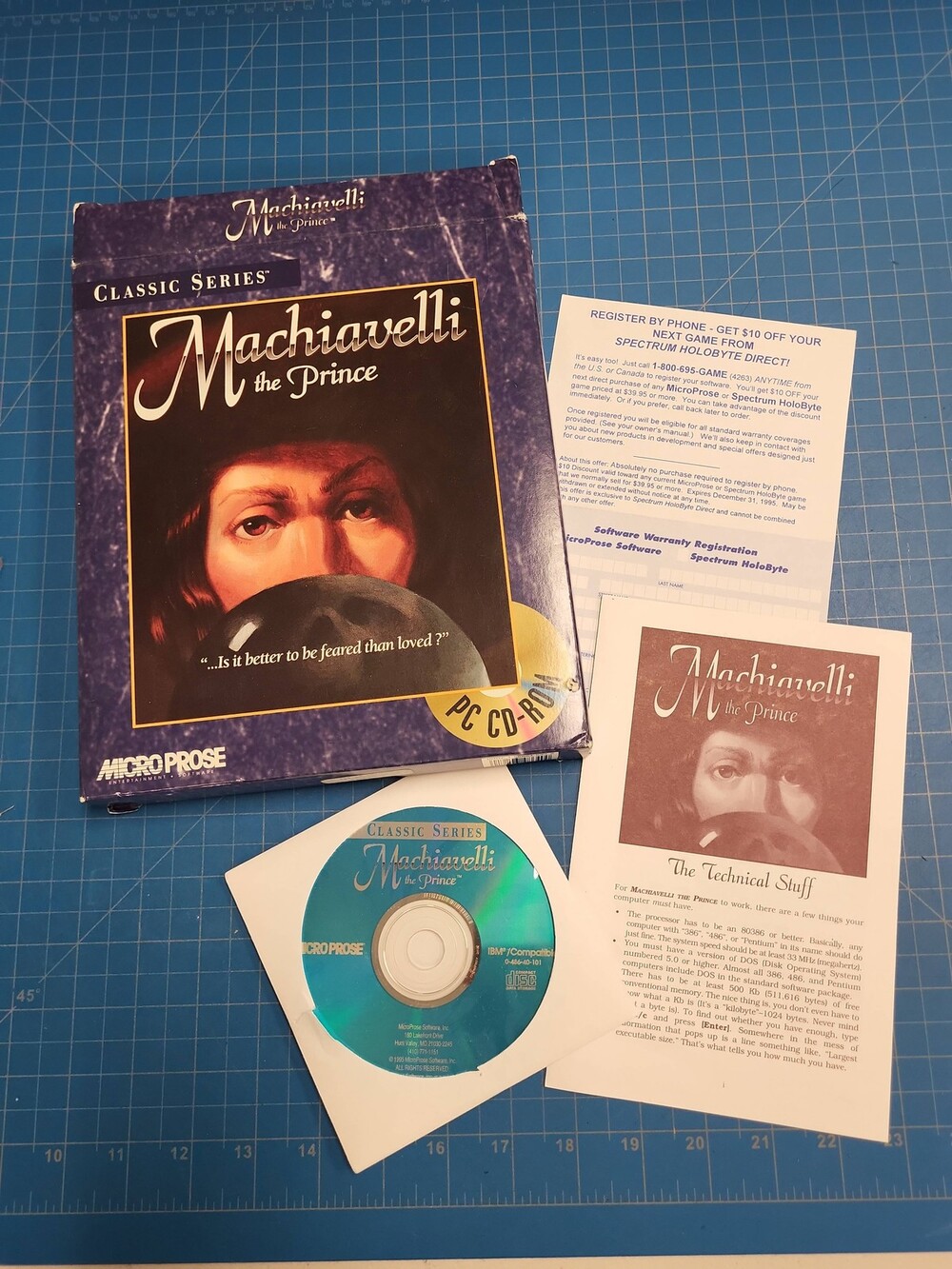 Machiavelli The Prince PC CD-ROM Game MicroProse Classic IBM Compatible Series